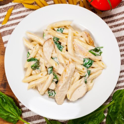 Creamy Grilled chicken Alfredo