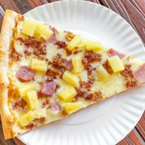 Ham And Pineapple Pizza Slice