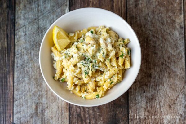 Lemon Parmesan Ricotta Pasta