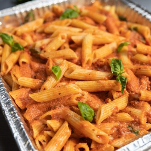 Penne Ala vodka pasta Tray