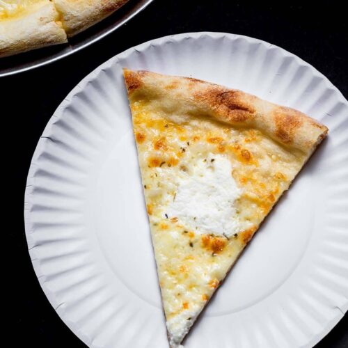 White ricotta Pizza Slice