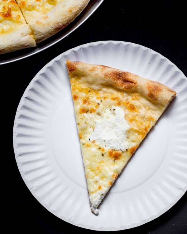 White ricotta Pizza Slice